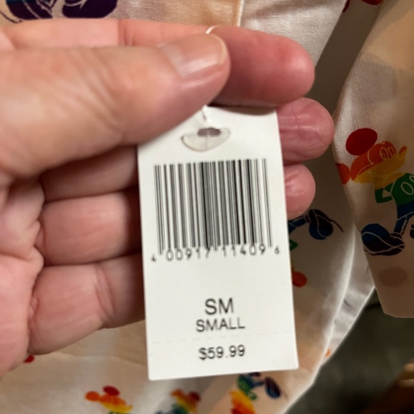 Mickey Mouse Rainbow/Pride Button Down Short Sleeve Shirt - Disney Parks - Picture 6 of 6